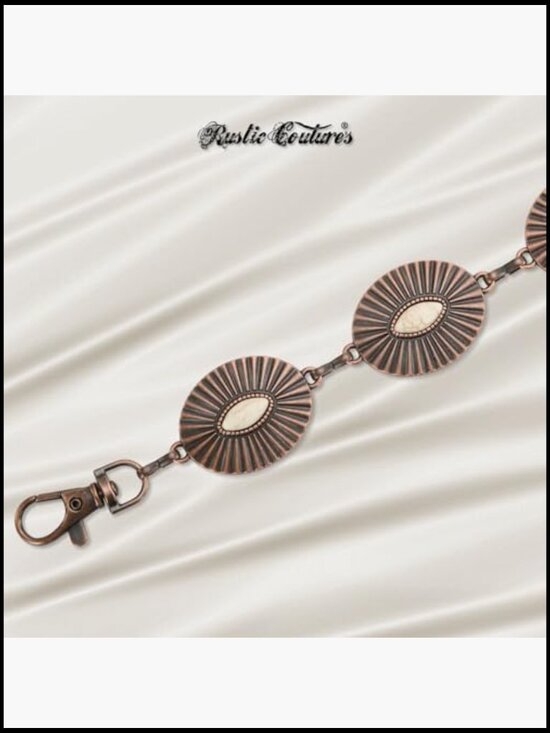 Western Concho Chain Belt Cowgirl Style Lobster Claw Clasp Medium main image 7